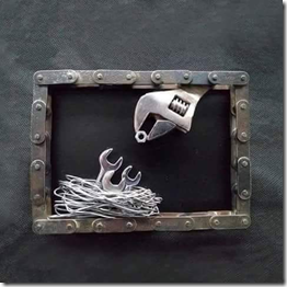 Mother wrench feeding her young