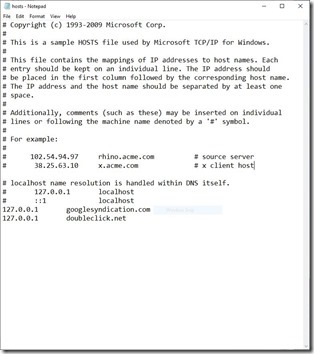 Hosts file